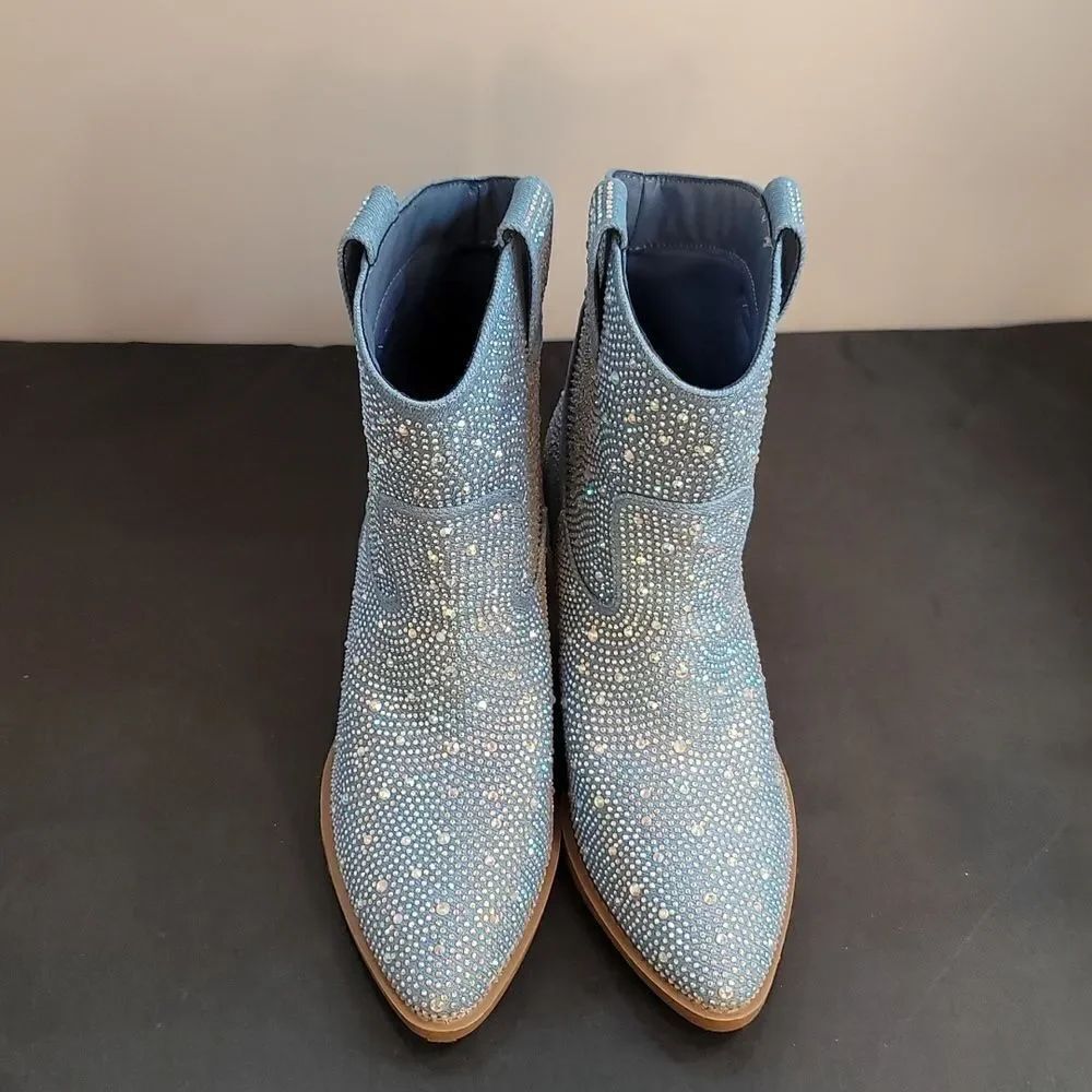 BRAND NEW FOREVER RIVER RHINESTONE WESTERN BOOTIES - Picture 3 of 15